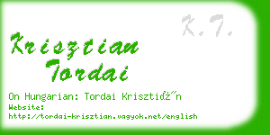 krisztian tordai business card